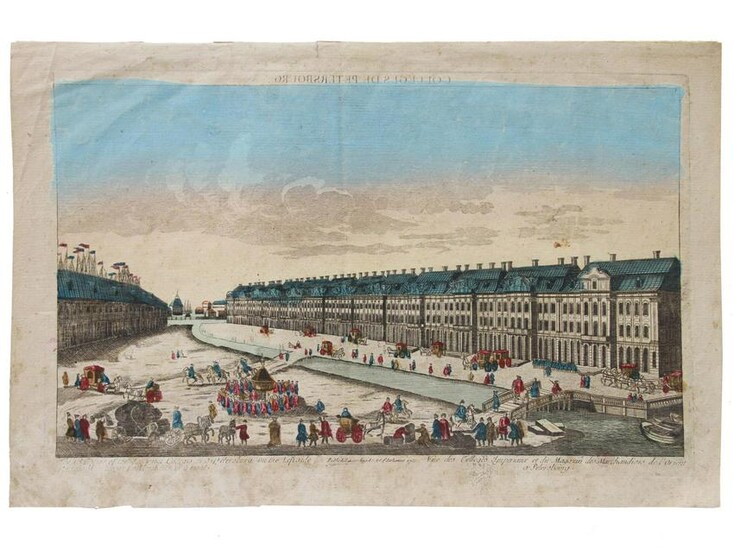 18TH CENTURY COLOR OPTICAL PRINT OF ST PETERSBURG