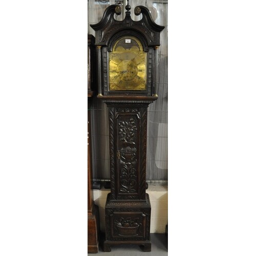 18th Century 8 day oak cased longcase clock marked Jos Dean ...