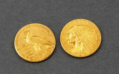1914 US Gold 2.5-Dollar Coins