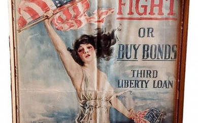 1917 Howard Chandler Christy WWI - Fight or Buy Bonds!