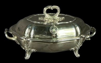 19th CENTURY SILVER PLATE TUREEN