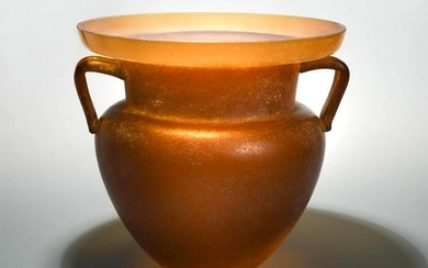 A 20th century Amphora glass urn