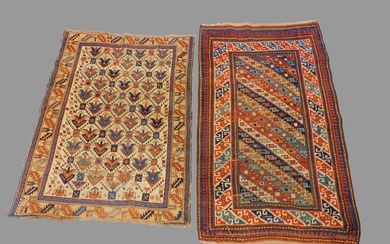 (2) Antique Oriental Shirvan Rugs. Early 20th