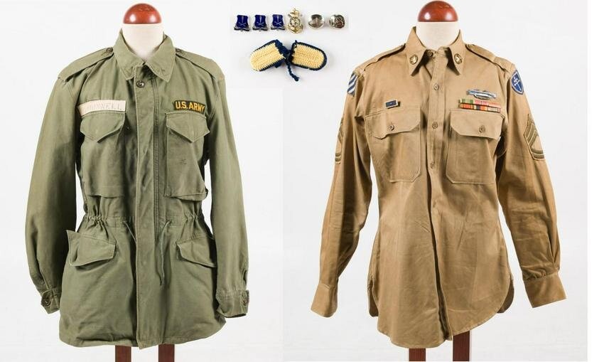 2 U.S. Army Uniform Items & Badges