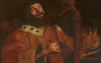 Antwerp School, 17th century, King David Playing the Harp