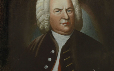 [BACH, Jean-Sébastien (1685-1750)] - Dans le goût d'Elias Gottlob Haussmann (? 1695-1774 Leipzig), Portrait de Jean-Sébastien Bach