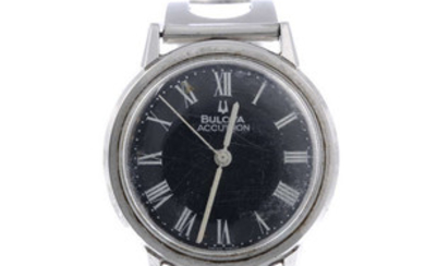 BULOVA - a gentleman's stainless steel Accutron bracelet watch. View more details