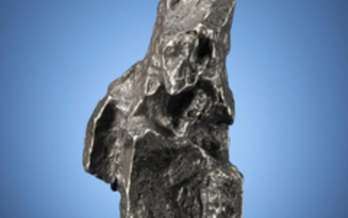 CAMPO DEL CIELO METEORITE — AESTHETIC OTHERWORLDLY TOTEM-SCULPTURE, Iron coarse octahedrite – IAB-MG Gran Chaco, Argentina