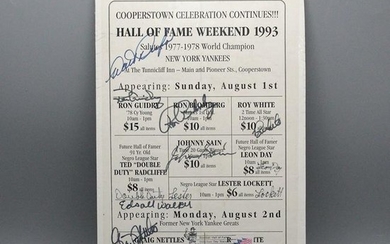 Copperstown HOF 1993 with 10 Autographs