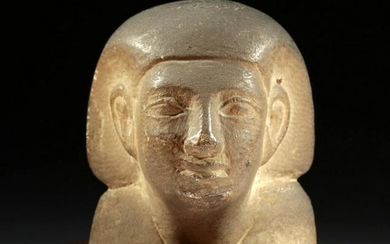 Egyptian Middle Kingdom Alabaster Bust