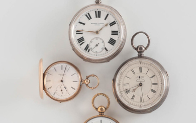 Four 19th and 20th Century Key-wind Watches