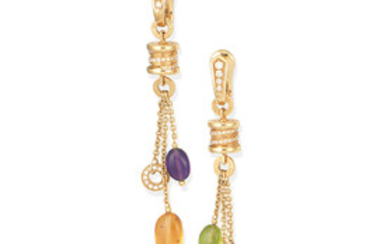 A pair of gem-set 'B.Zero1' earrings,, by Bulgari