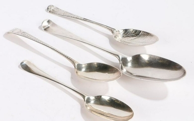 George III low mark silver tablespoon, London possibly