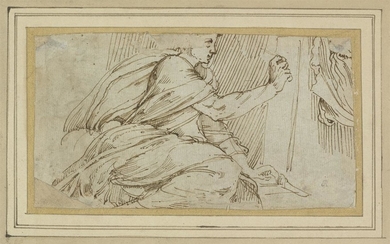 ITALIAN SCHOOL, 16TH CENTURY A Study of Saint Luke Painting the Virgin. Pen...