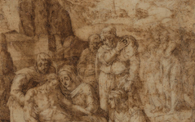 Italian School 16th Century Lamentation over the Body of Christ