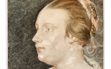 Italie du Nord, XVIe siècle Portrait de femme de profil