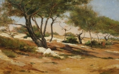 Paul Camille GUIGOU Paysage méditerranéen, 1871...