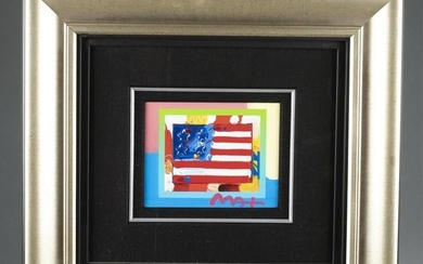 Peter Max, Flag with Heart on Blends, 20th/21st c.