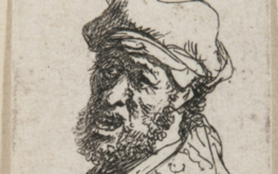 Rembrandt van Rijn (Dutch, 1606-1669) Man Crying Out, Three-Quarters Left: Bust