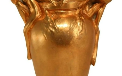 Stunning Bronze Art Nouveau Vase With Nudes
