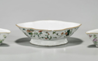 Three Antique Chinese Enameled Porcelain Dishes