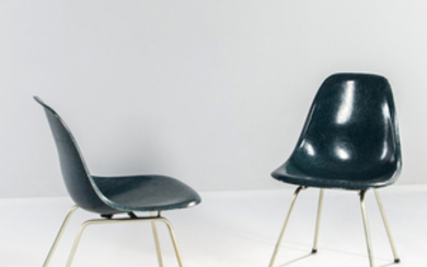 Two Charles and Ray Eames DCM Chairs