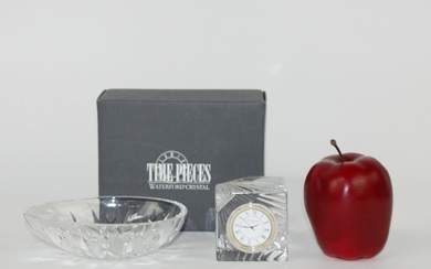 Waterford crystal clock and candy dish