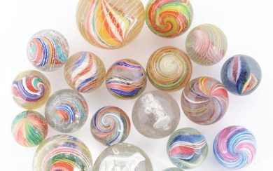 Lot of 19: Group of Marbles.