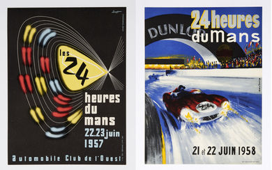 24 HEURES DU MANS 1957 ET 1958 Deux affiches - Sans réserve - No reserve