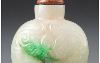 25002: A Chinese Carved Hardstone Snuff Bottle 2-3/8 x