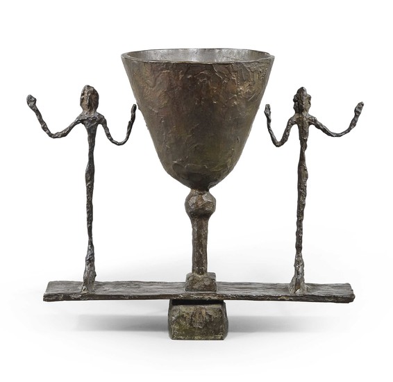 Alberto Giacometti (1901-1966), Lampe coupe aux deux figures