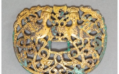 28002: A Chinese Gilt-Bronze Reticulated Fitting, possi