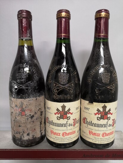 3 bouteilles CHATEAUNEUF du PAPE "Vieux Chemin"... - Lot 202 - Delon - Hoebanx