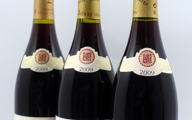 3 bouteilles VOLNAY 2009 1er cru Clos des Chênes. Domaine Michel Lafarge