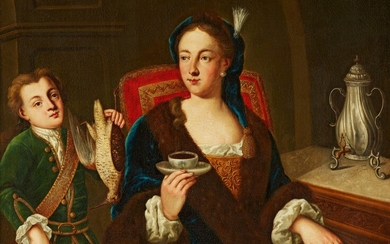 An Elegant Lady Drinking Coffee