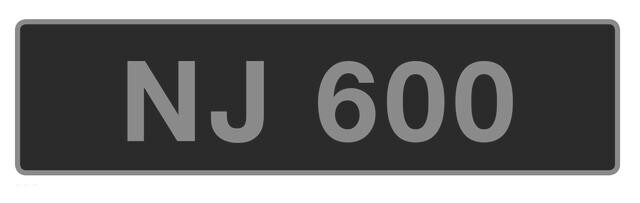 UK Vehicle Registration Number 'NJ 600'