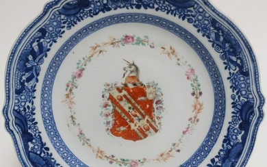 6 Chinese Export Armorial Plates, 18th C.