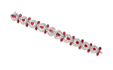 A Ruby and Diamond Bracelet