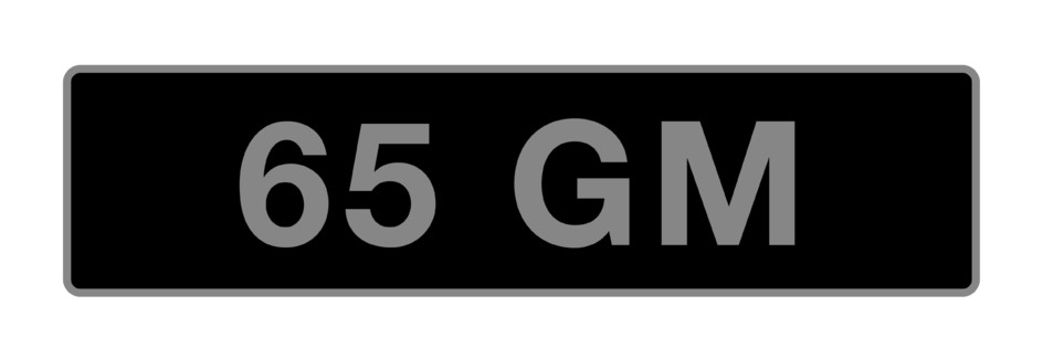 '65 GM' - UK vehicle registration number