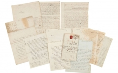HORACE-BÉNÉDICT DE SAUSSURE (1740-1799) Réunion de 5 lettres autographes signées à William Hamilton