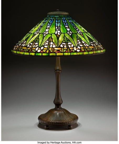 79002: Tiffany Studios Leaded Glass and Patinated Bronz