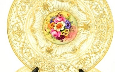 8 Royal Worcester Hand Painted Floral Plates