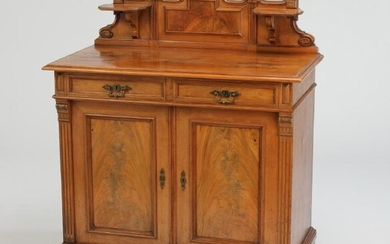 19th c. French carved fruitwood sideboard, 46"h