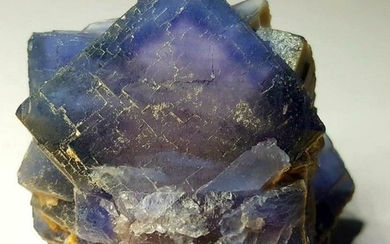 94 Grams Cubic Fluorite Mineral - 65X50X30 mm