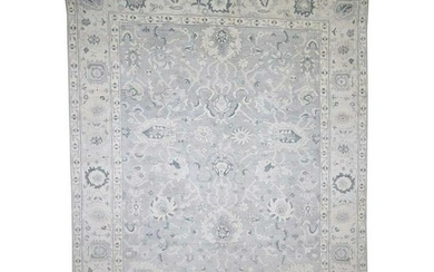 Pure Silk Oushak Hand-Knotted Oriental Rug