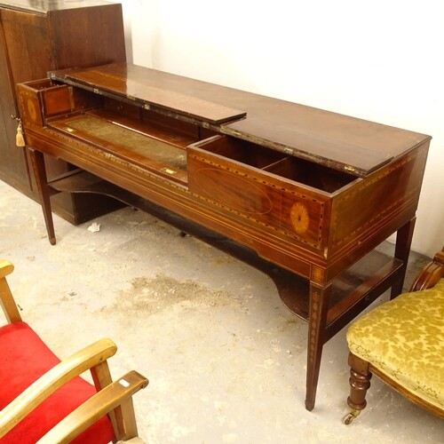 A 19th century mahogany table piano converted to a writing d...