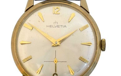 A 9ct gold Helvetia manual wind wristwatch