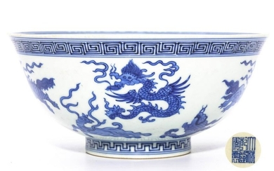 A Blue and White Beast Bowl