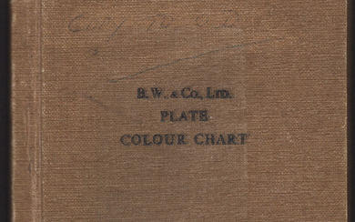 A Bradbury Wilkinson booklet, titled PLATE COLOUR CHART and containing 25 engraved...