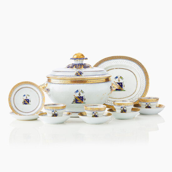 A Chinese Export Armorial Dinner Service
